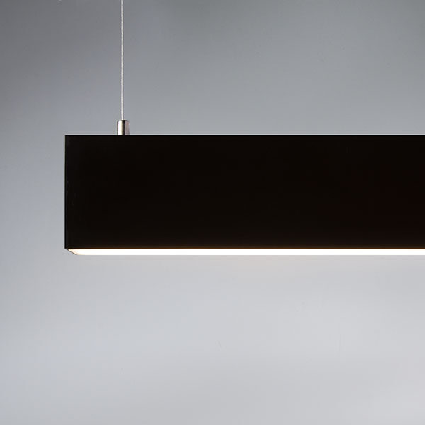 50x75 suspended black aluminium profile led strip
