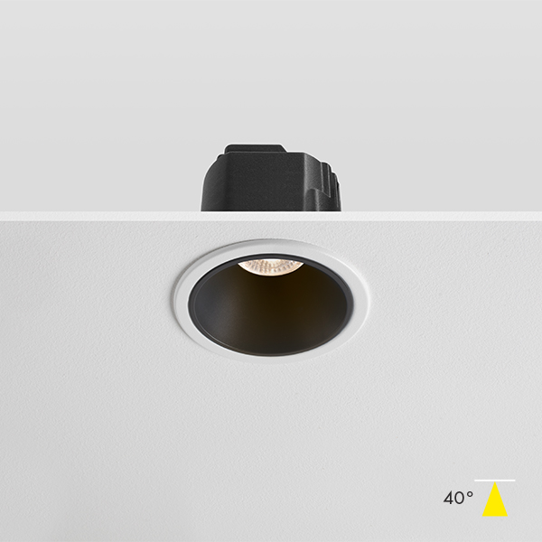 Anti Glare LED Downlight Fire Rated - Black Baffle