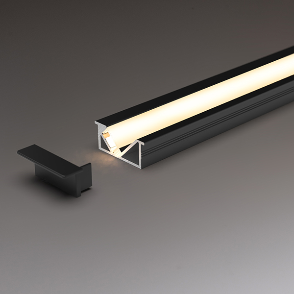 26x10.5 recessed black profile led strip